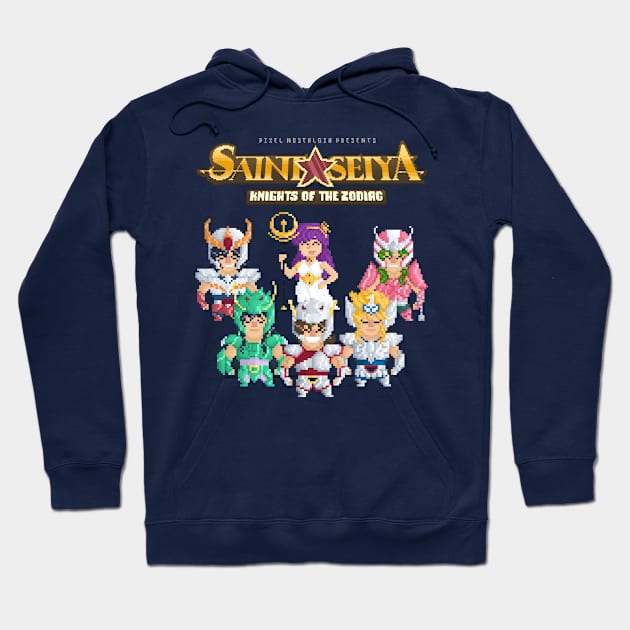 8 bit Pixel Anime Nostalgic Saint Seiya 90s Hoodie by YayPixel